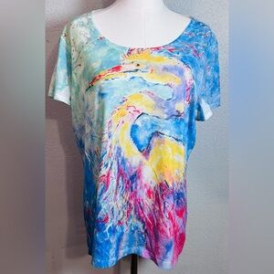 Leoma Lovegrove XL Shirt Pelican Tunic- Collectible Wearable Art